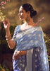 Passion Blue Banarasi Designer Silk Saree With Embroidered Blouse