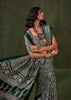 Mallard Green Printed Satin Crepe Silk Saree