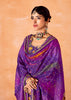 Orchid Purple Embroidered Suit Set With Floral Print