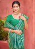 Ceramic Green Woven Kanjivaram Silk Saree