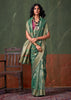 Hedge Green Woven Paithani Tissue Silk Saree