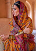 Blazing Orange Printed Kashmiri Jamewar Saree