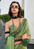 Meadow Green Woven Linen Tissue Silk Saree