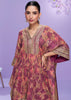 Dry Rose Purple Georgette Kaftaan Sharara Set