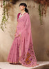 Dusky Pink Woven Cotton Silk Saree