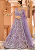 Lavender Embroidered Net Lehenga