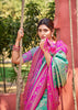 Turquoise Blue Woven Kanjivaram Silk Saree