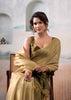 Gold Beige Woven Tissue Silk Saree