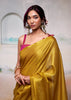 Golden Yellow Woven Tissue Silk Saree