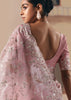 Light Pink Embroidered Designer Silk Saree