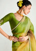 Mehandi Green Ombre Banarasi Tissue Saree