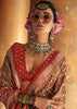 Rust Orange Printed Patola Silk Saree
