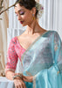 Pre Order: Angel Blue Designer Silk Saree