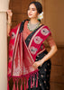 Black & Red Woven Banarasi SIlk Saree