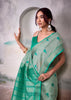 Mint Green Woven Banarasi Cotton Silk Saree