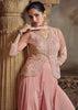 Blush Pink Embroidered Plazzo Suit Set