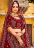 Maroon Heavy Embroidered Designer Lehenga
