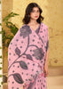 Dusky Pink Woven Linen Silk Saree