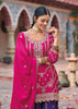 Pink And Purple Embroidered Designer Suit Set