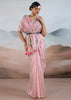 Baby Pink Woven Tissue Silk Saree