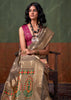 Lead Grey Woven Paithani Tissue Silk Saree