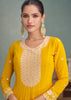 Haldi Yellow Embroidered Anarkali with Dupatta