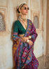 Phlox Purple Printed Kashmiri Jamewar Saree