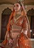 Rust Orange Heavy Embroidered Designer Lehenga