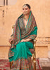 Pine Green Printed Kashmiri Jamewar Saree