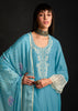 Bachelor Blue Embroidered Suit Set With Digital Print