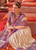 Dahlia Purple Printed Kashmiri Jamewar Saree