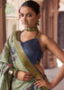 Sage Green Banarasi Digital Printed Silk Saree