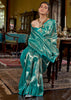 Lake Blue Dual Tone Kanjivaram Silk Saree