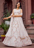 Pearl White Embroidered Net Lehenga