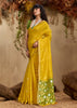 Vibrant Yellow Woven Cotton Silk Saree