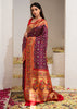 Rani Baagh: Double Ikat Patan Patola Saree And Meenakari Banarasi Border With Mughal Butas