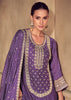 Magic Purple Embroidered Bandhej Sharara Suit Set