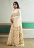 Snow White Woven Tussar Silk Saree