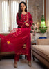 Rich Maroon Embroidered Silk Suit Set (10702870741185)