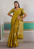 Olive Golden Woven Satin Silk Saree