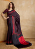 Pirate Black Printed Satin Silk Saree