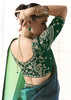 Jungle Green Designer Organza Tissue Silk Saree
