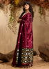 Rich Maroon Woven Cotton Silk Saree