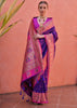 Royal Purple Woven Paithani Silk Saree