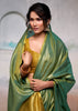 Sparkling Green Woven Tissue Silk Saree