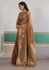 Hazel Brown Woven Tussar Silk Saree