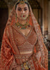 Orange Heavy Embroidered Designer Lehenga