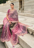 Mauve Purple Woven Banarasi Designer Silk Saree With Embroidered Blouse