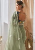 Pre Order: Saga Green Designer Silk Saree