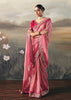 Shades Of Pink Tissue Embroidered Wedding Wear Saree